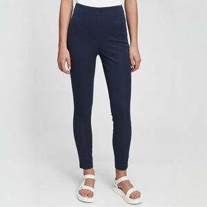 {GAP} "High Rise Bi-Stretch Legging" Navy Blue Flat Front Ponte Dress Pants